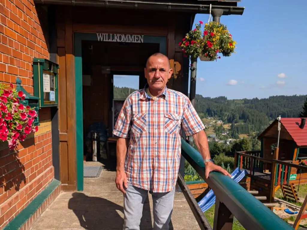 Heiko Nickel. Inhaber des Berggasthausen Schöne Aussicht in Klingenthal im Vogtland
